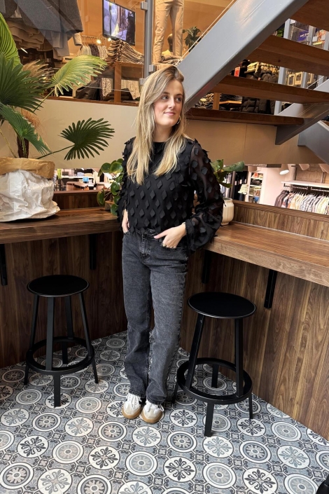 Pieces pcdivah ls o-neck top wvn d2d